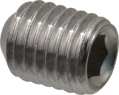 Value Collection - 1/4-28 UNF, 5/16" OAL, Cup Point Set Screw - Grade 18-8 Stainless Steel, 1/8" Key - Eagle Tool & Supply