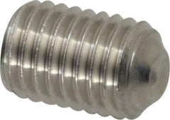 Value Collection - 1/4-28 UNF, 3/8" OAL, Cup Point Set Screw - Grade 18-8 Stainless Steel, 1/8" Key - Eagle Tool & Supply