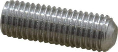 Value Collection - 1/4-28 UNF, 3/4" OAL, Cup Point Set Screw - Grade 18-8 Stainless Steel, 1/8" Key - Eagle Tool & Supply