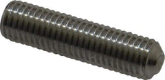 Value Collection - 1/4-28 UNF, 1" OAL, Cup Point Set Screw - Grade 18-8 Stainless Steel, 1/8" Key - Eagle Tool & Supply
