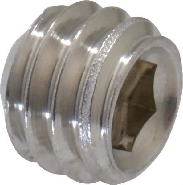 Value Collection - 5/16-18 UNC, 1/4" OAL, Cup Point Set Screw - Grade 18-8 Stainless Steel, 3/32" Key - Eagle Tool & Supply