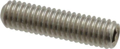 Value Collection - 5/16-18 UNC, 1-1/4" OAL, Cup Point Set Screw - Grade 18-8 Stainless Steel, 3/32" Key - Eagle Tool & Supply