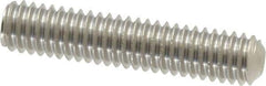 Value Collection - 5/16-18 UNC, 1-1/2" OAL, Cup Point Set Screw - Grade 18-8 Stainless Steel, 3/32" Key - Eagle Tool & Supply