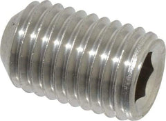 Value Collection - 5/16-24 UNF, 1/2" OAL, Cup Point Set Screw - Grade 18-8 Stainless Steel, 5/32" Key - Eagle Tool & Supply