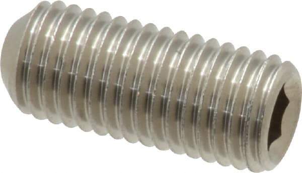 Value Collection - 5/16-24 UNF, 3/4" OAL, Cup Point Set Screw - Grade 18-8 Stainless Steel, 5/32" Key - Eagle Tool & Supply