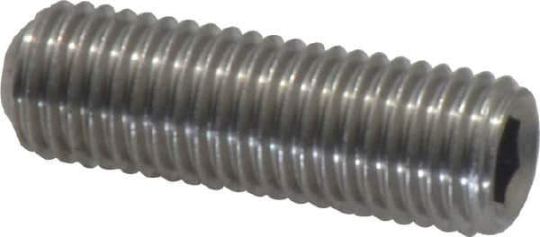 Value Collection - 5/16-24 UNF, 1" OAL, Cup Point Set Screw - Grade 18-8 Stainless Steel, 5/32" Key - Eagle Tool & Supply