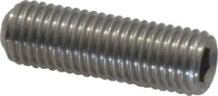 Value Collection - 5/16-24 UNF, 1" OAL, Cup Point Set Screw - Grade 18-8 Stainless Steel, 5/32" Key - Eagle Tool & Supply