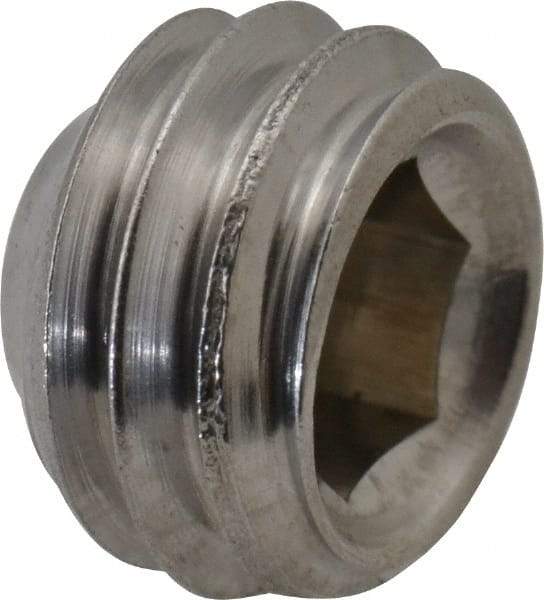 Value Collection - 3/8-16 UNC, 1/4" OAL, Cup Point Set Screw - Grade 18-8 Stainless Steel, 3/16" Key - Eagle Tool & Supply