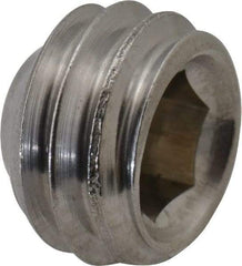 Value Collection - 3/8-16 UNC, 1/4" OAL, Cup Point Set Screw - Grade 18-8 Stainless Steel, 3/16" Key - Eagle Tool & Supply