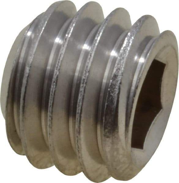 Value Collection - 3/8-16 UNC, 5/16" OAL, Cup Point Set Screw - Grade 18-8 Stainless Steel, 3/16" Key - Eagle Tool & Supply