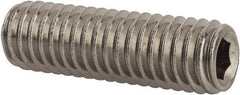 Value Collection - 3/8-16 UNC, 1-1/4" OAL, Cup Point Set Screw - Grade 18-8 Stainless Steel, 3/16" Key - Eagle Tool & Supply