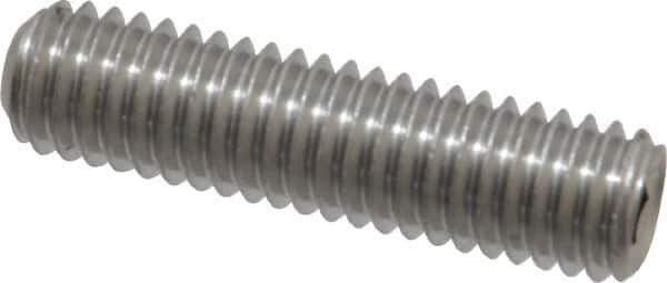 Value Collection - 3/8-16 UNC, 1-1/2" OAL, Cup Point Set Screw - Grade 18-8 Stainless Steel, 3/16" Key - Eagle Tool & Supply