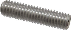 Value Collection - 3/8-16 UNC, 1-1/2" OAL, Cup Point Set Screw - Grade 18-8 Stainless Steel, 3/16" Key - Eagle Tool & Supply