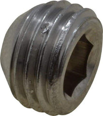 Value Collection - 3/8-24 UNF, 1/4" OAL, Cup Point Set Screw - Grade 18-8 Stainless Steel, 3/16" Key - Eagle Tool & Supply