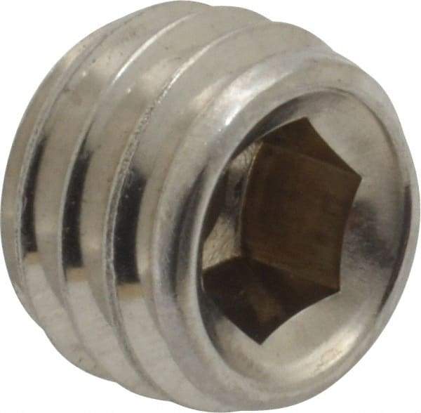 Value Collection - 1/2-13 UNC, 3/8" OAL, Cup Point Set Screw - Grade 18-8 Stainless Steel, 1/4" Key - Eagle Tool & Supply