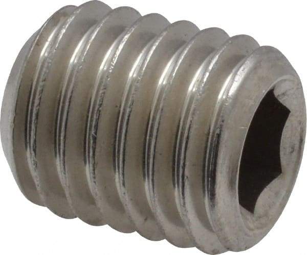 Value Collection - 5/8-11 UNC, 3/4" OAL, Cup Point Set Screw - Grade 18-8 Stainless Steel, 5/16" Key - Eagle Tool & Supply