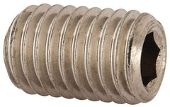 Value Collection - 5/8-11 UNC, 1" OAL, Cup Point Set Screw - Grade 18-8 Stainless Steel, 5/16" Key - Eagle Tool & Supply