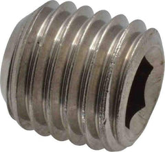 Value Collection - 3/4-10 UNC, 3/4" OAL, Cup Point Set Screw - Grade 18-8 Stainless Steel, 3/8" Key - Eagle Tool & Supply