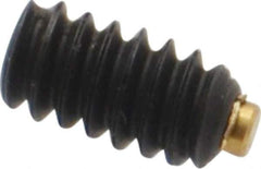 Made in USA - #6-32 UNC, 1/4" Length of Thread, Soft Tip Point Set Screw - Grade 8 Alloy Steel - Eagle Tool & Supply