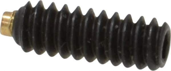 Made in USA - #6-32 UNC, 3/8" Length of Thread, Soft Tip Point Set Screw - Grade 8 Alloy Steel - Eagle Tool & Supply