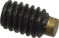Made in USA - #8-32 UNC, 1/4" Length of Thread, Soft Tip Point Set Screw - Grade 8 Alloy Steel - Eagle Tool & Supply