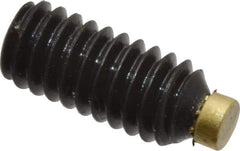 Made in USA - #8-32 UNC, 3/8" Length of Thread, Soft Tip Point Set Screw - Grade 8 Alloy Steel - Eagle Tool & Supply