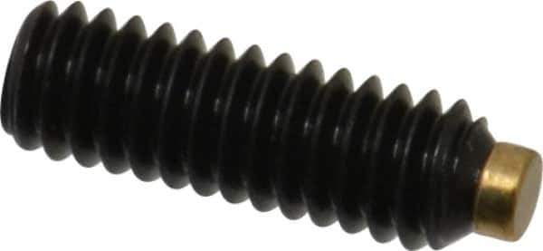 Made in USA - #8-32 UNC, 1/2" Length of Thread, Soft Tip Point Set Screw - Grade 8 Alloy Steel - Eagle Tool & Supply