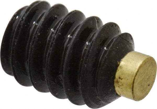 Made in USA - #10-24 UNC, 1/4" Length of Thread, Soft Tip Point Set Screw - Grade 8 Alloy Steel - Eagle Tool & Supply