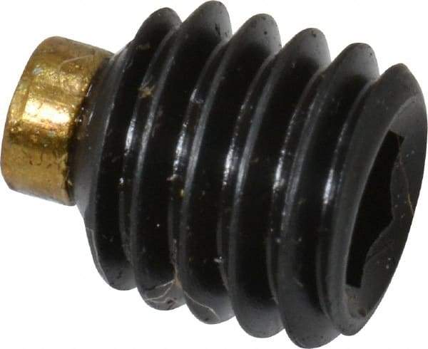 Made in USA - #10-32 UNF, 3/16" Length of Thread, Soft Tip Point Set Screw - Grade 8 Alloy Steel - Eagle Tool & Supply