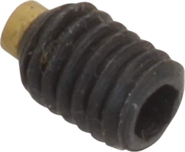Made in USA - #10-32 UNF, 1/4" Length of Thread, Soft Tip Point Set Screw - Grade 8 Alloy Steel - Eagle Tool & Supply