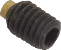 Made in USA - #10-32 UNF, 1/4" Length of Thread, Soft Tip Point Set Screw - Grade 8 Alloy Steel - Eagle Tool & Supply