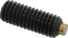 Made in USA - #10-32 UNF, 1/2" Length of Thread, Soft Tip Point Set Screw - Grade 8 Alloy Steel - Eagle Tool & Supply