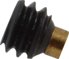 Made in USA - 1/4-20 UNC, 3/16" Length of Thread, Soft Tip Point Set Screw - Grade 8 Alloy Steel - Eagle Tool & Supply