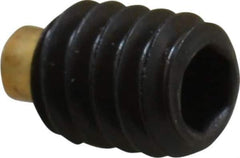 Made in USA - 1/4-20 UNC, 5/16" Length of Thread, Soft Tip Point Set Screw - Grade 8 Alloy Steel - Eagle Tool & Supply