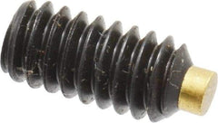 Made in USA - 1/4-20 UNC, 1/2" Length of Thread, Soft Tip Point Set Screw - Grade 8 Alloy Steel - Eagle Tool & Supply