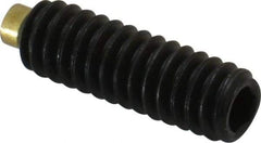 Made in USA - 1/4-20 UNC, 3/4" Length of Thread, Soft Tip Point Set Screw - Grade 8 Alloy Steel - Eagle Tool & Supply