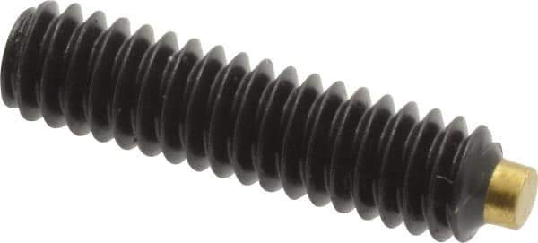 Made in USA - 1/4-20 UNC, 1" Length of Thread, Soft Tip Point Set Screw - Grade 8 Alloy Steel - Eagle Tool & Supply