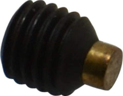 Made in USA - 1/4-28 UNF, 1/4" Length of Thread, Soft Tip Point Set Screw - Grade 8 Alloy Steel - Eagle Tool & Supply