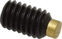 Made in USA - 5/16-18 UNC, 1/2" Length of Thread, Soft Tip Point Set Screw - Grade 8 Alloy Steel - Eagle Tool & Supply