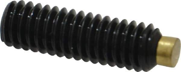 Made in USA - 5/16-18 UNC, 1" Length of Thread, Soft Tip Point Set Screw - Grade 8 Alloy Steel - Eagle Tool & Supply