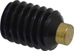 Made in USA - 3/8-16 UNC, 1/2" Length of Thread, Soft Tip Point Set Screw - Grade 8 Alloy Steel - Eagle Tool & Supply
