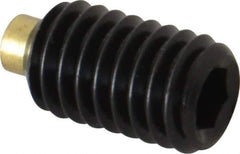 Made in USA - 3/8-16 UNC, 5/8" Length of Thread, Soft Tip Point Set Screw - Grade 8 Alloy Steel - Eagle Tool & Supply