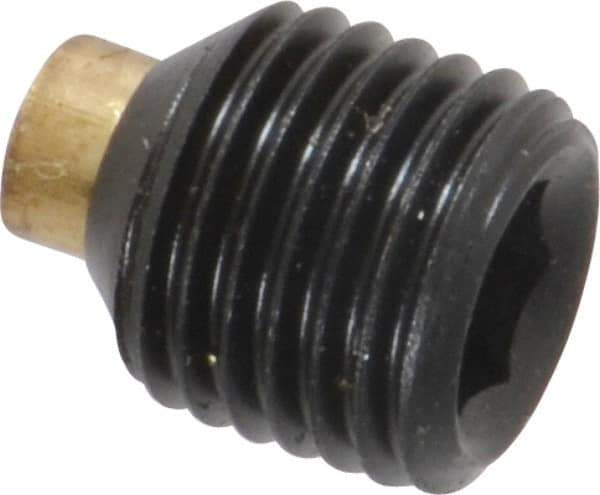 Made in USA - 3/8-24 UNF, 3/8" Length of Thread, Soft Tip Point Set Screw - Grade 8 Alloy Steel - Eagle Tool & Supply