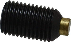 Made in USA - 3/8-24 UNF, 5/8" Length of Thread, Soft Tip Point Set Screw - Grade 8 Alloy Steel - Eagle Tool & Supply
