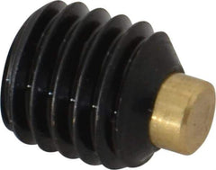 Made in USA - 1/2-13 UNC, 1/2" Length of Thread, Soft Tip Point Set Screw - Grade 8 Alloy Steel - Eagle Tool & Supply