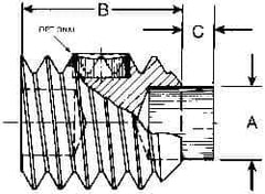 Made in USA - 5/16-18 UNC, 3/4" Length of Thread, Soft Tip Point Set Screw - Grade 18-8 Stainless Steel - Eagle Tool & Supply