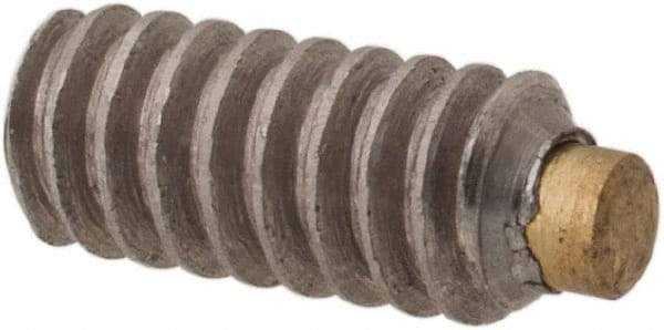 Made in USA - #4-40 UNC, 1/4" Length of Thread, Soft Tip Point Set Screw - Grade 18-8 Stainless Steel - Eagle Tool & Supply