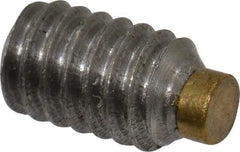Made in USA - #8-32 UNC, 1/4" Length of Thread, Soft Tip Point Set Screw - Grade 18-8 Stainless Steel - Eagle Tool & Supply