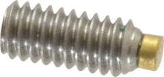 Made in USA - #8-32 UNC, 3/8" Length of Thread, Soft Tip Point Set Screw - Grade 18-8 Stainless Steel - Eagle Tool & Supply