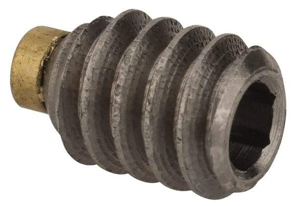Made in USA - #10-24 UNC, 1/4" Length of Thread, Soft Tip Point Set Screw - Grade 18-8 Stainless Steel - Eagle Tool & Supply
